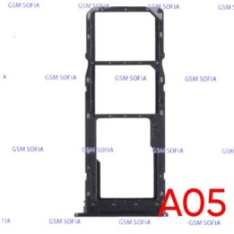 Bandeja sim + SD Para Samsung Galaxy A05 / A055 - Negro