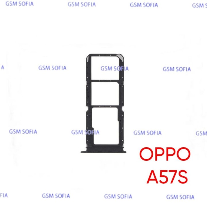Bandeja sim + SD Para Oppo A57s / CPH2385 - Negro