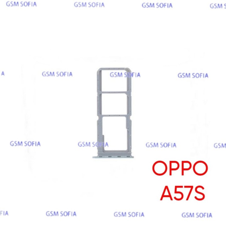 Bandeja sim + SD Para Oppo A57s / CPH2385 - Plata