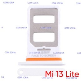 Bandeja sim + SD Para Xiaomi Mi 13 Lite - Blanco