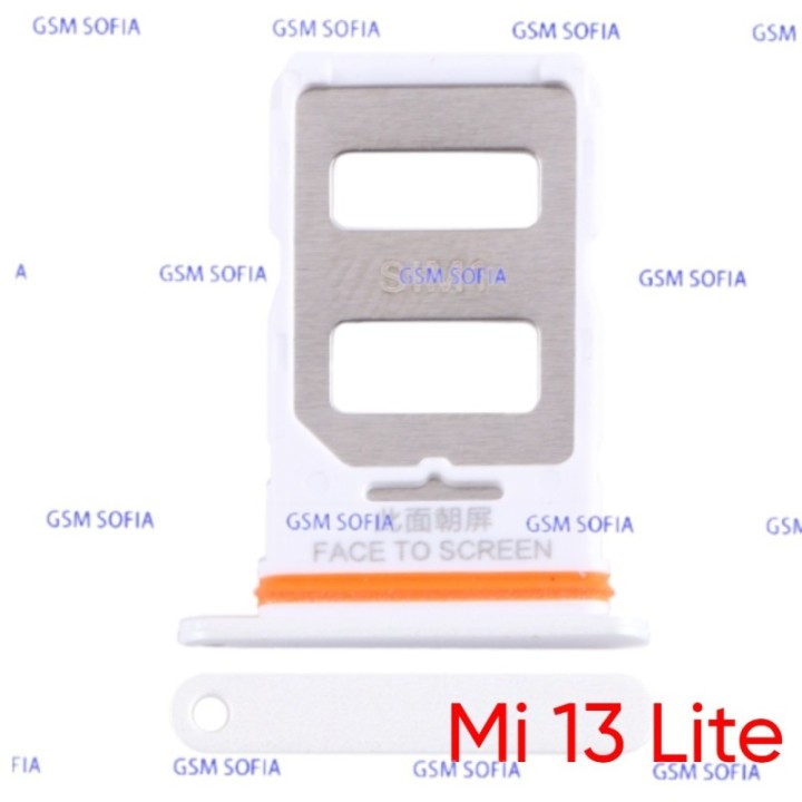 Bandeja sim + SD Para Xiaomi Mi 13 Lite - Blanco