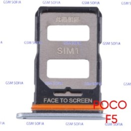 Bandeja sim + SD Para PocoPhone F5 / Poco F5 - Plata
