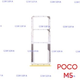 Bandeja sim + SD Para PocoPhone M5 / Poco M5 - Amarillo