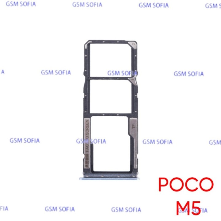 Bandeja sim + SD Para PocoPhone M5 / Poco M5 - Negro
