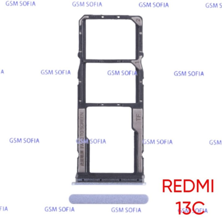 Bandeja sim + SD Para Redmi 13C - Lila