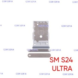 Bandeja sim + SD Para Samsung Galaxy S24 Ultra / S928B - Plata
