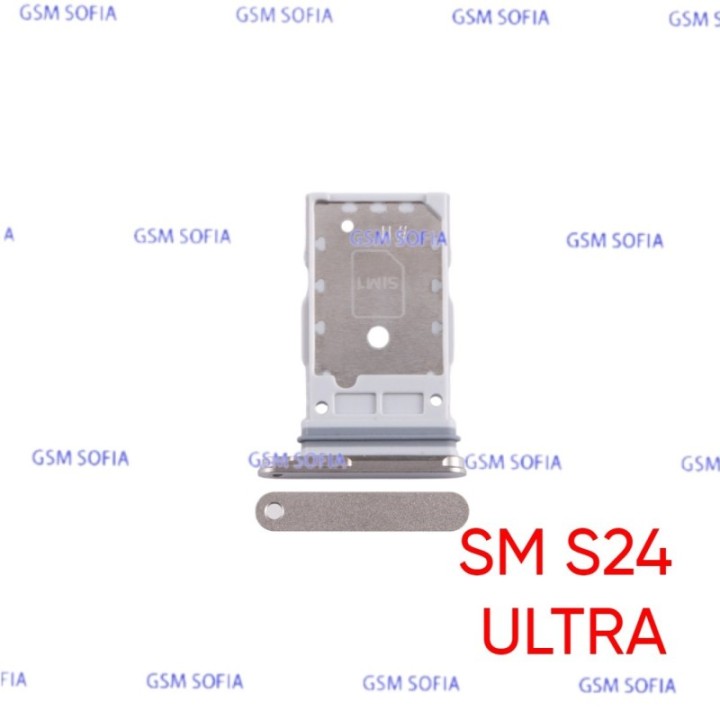 Bandeja sim + SD Para Samsung Galaxy S24 Ultra / S928B - Plata