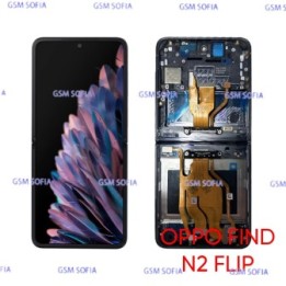 Pantalla Completa original con marco para Oppo Find N2 FLIP - Negro