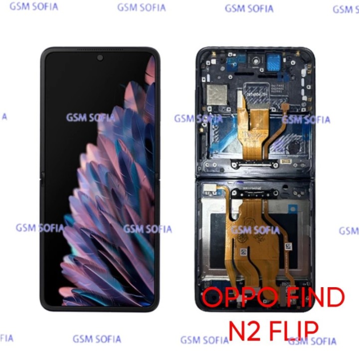 Pantalla Completa original con marco para Oppo Find N2 FLIP - Negro