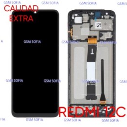 Pantalla Completa Calidad Extra con marco Para Redmi 12c
