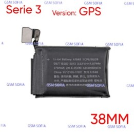 Bateria Para Reloj Apple Watch Serie 3 38mm Version : GPS
