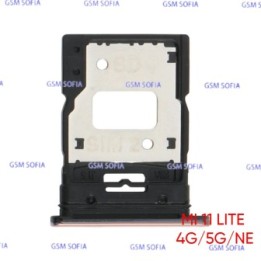 Bandeja Sim Para Xiaomi Mi 11 Lite 4G / Mi 11 Lite 5G / Mi 11 Lite NE - Rosa