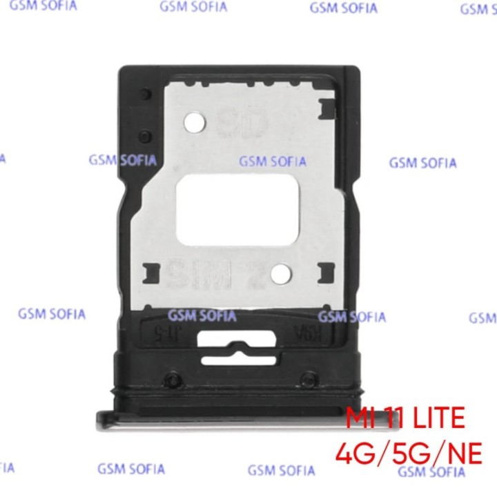 Bandeja Sim Para Xiaomi Mi 11 Lite 4G / Mi 11 Lite 5G / Mi 11 Lite NE - Plata