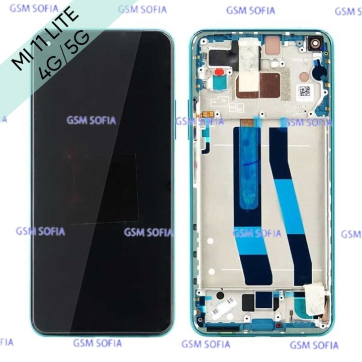 Pantalla completa original con marco para Xiaomi Mi 11 lite 4G / Mi 11 Lite 5G - Verde