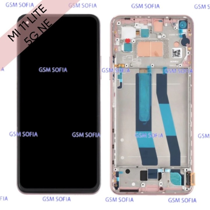 Pantalla completa original con marco para Xiaomi Mi 11 lite 5G NE - Rosa