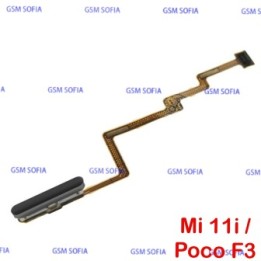 FLEX LECTOR ENCENDIDO BOTON DE HUELLA PARA XIAOMI MI 11i 5G / POCO F3 / POCOPHONE F3 - NEGRO