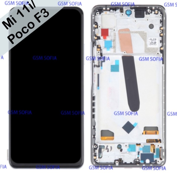 Pantalla completa con marco Original para Xiaomi Mi 11i / mi 11x pro / POCO F3/ Pocophone - Plata