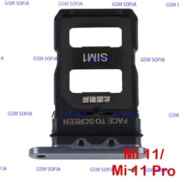 Bandeja Sim doble sim Para Xiaomi Mi 11 / Mi 11 Pro - Negro