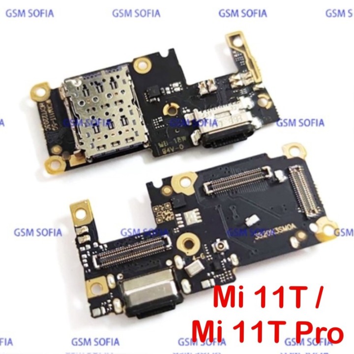 Placa De Conector De Carga USB Tipo-C Con Lector De SIM Micrófono para Xiaomi Mi 11T / Mi 11T Pro