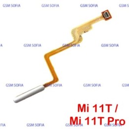 Flex De Boton De Encendido Con Lector De Huella para Xiaomi Mi 11T / Mi 11T Pro - Plata