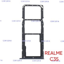 Bandeja sim Para Oppo Realme C35 - Negro