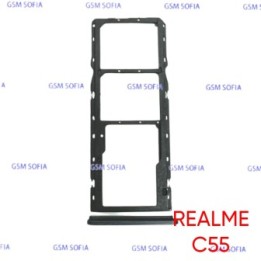 Bandeja sim Para Oppo Oppo Realme C55 / Realme C30 / Realme C33 - Negro