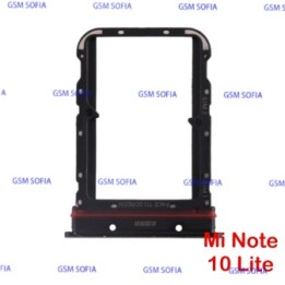 Bandeja Sim Micro SD Para Xiaomi Mi Note 10 Lite / Mi Note 10 / Mi Note 10 Pro - Negro