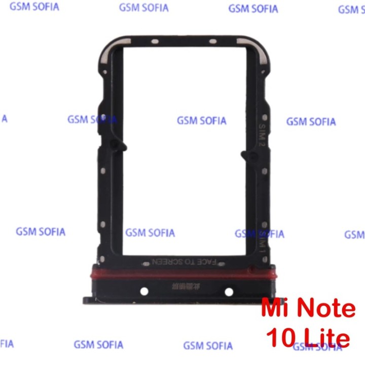 Bandeja Sim Micro SD Para Xiaomi Mi Note 10 Lite / Mi Note 10 / Mi Note 10 Pro - Negro