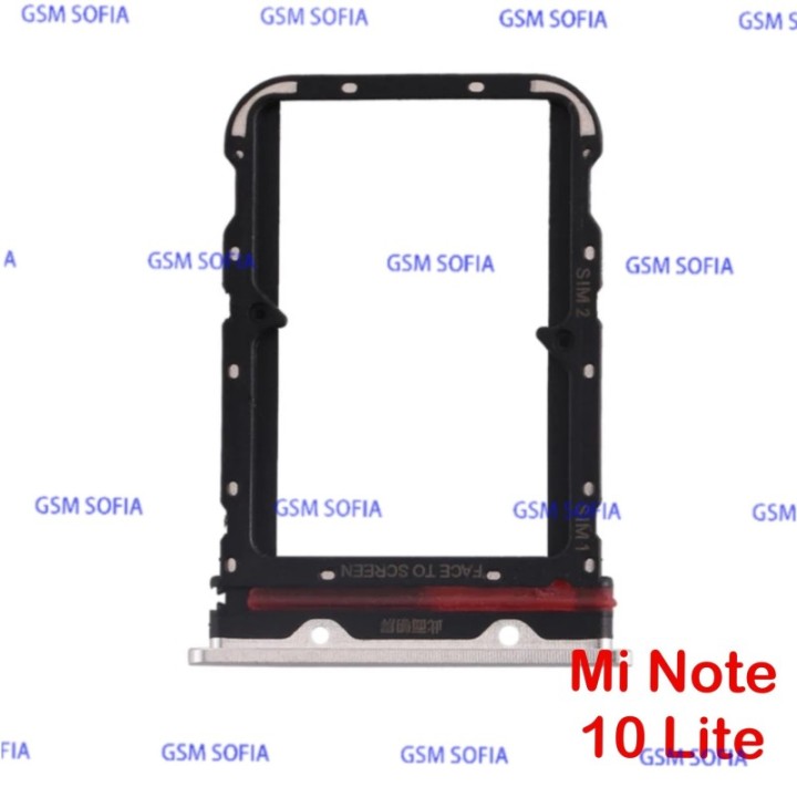 Bandeja Sim Micro SD Para Xiaomi Mi Note 10 Lite / Mi Note 10 / Mi Note 10 Pro - Plata