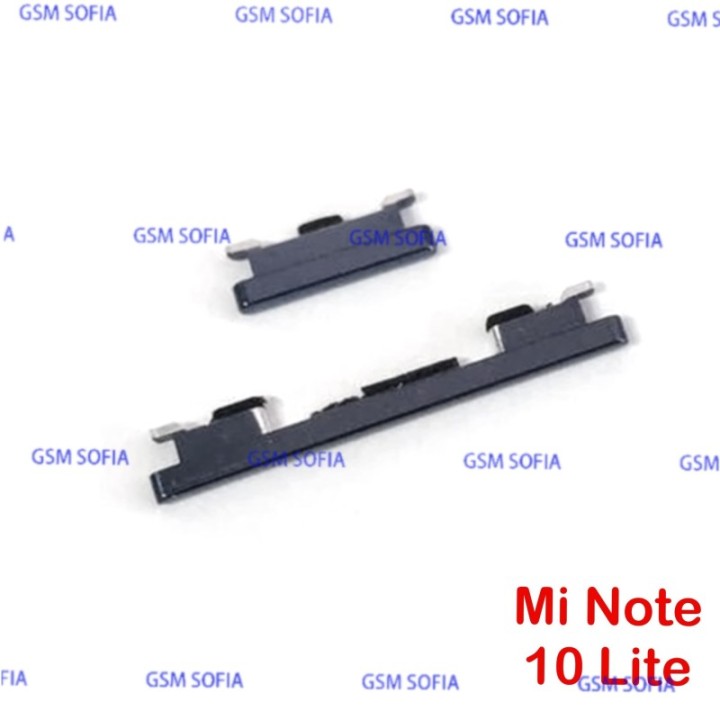 Botón / Pulsador lateral Power + Volumen Para Xiaomi Mi Note 10 Lite / Mi Note 10 / Mi Note 10 Pro - Negro