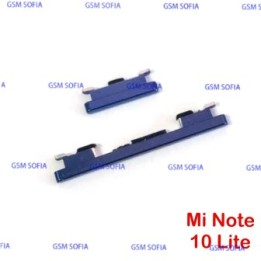 Botón / Pulsador lateral Power + Volumen Para Xiaomi Mi Note 10 Lite / Mi Note 10 / Mi Note 10 Pro - Azul