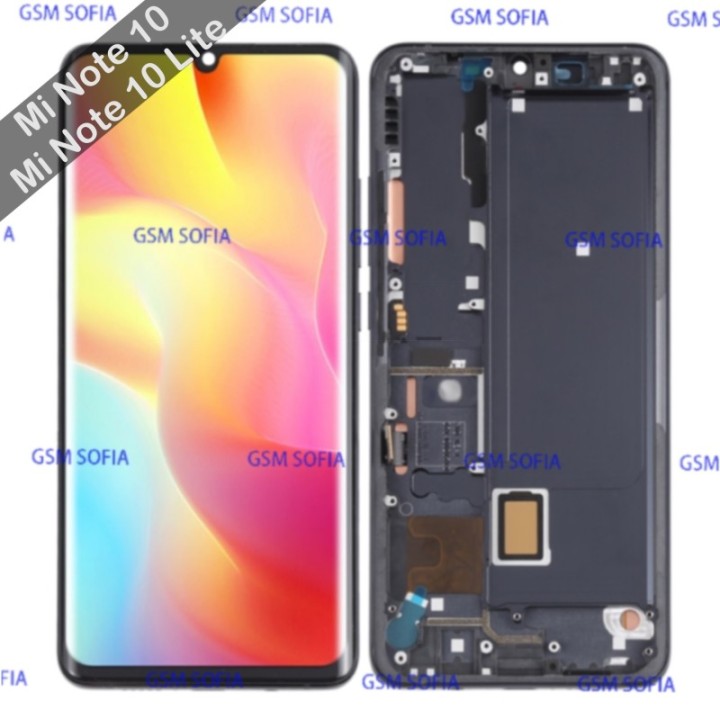 Pantalla completo Ori con Marco para Xiaomi Mi note 10 lite / mi note 10 / mi note 10 pro - Negro