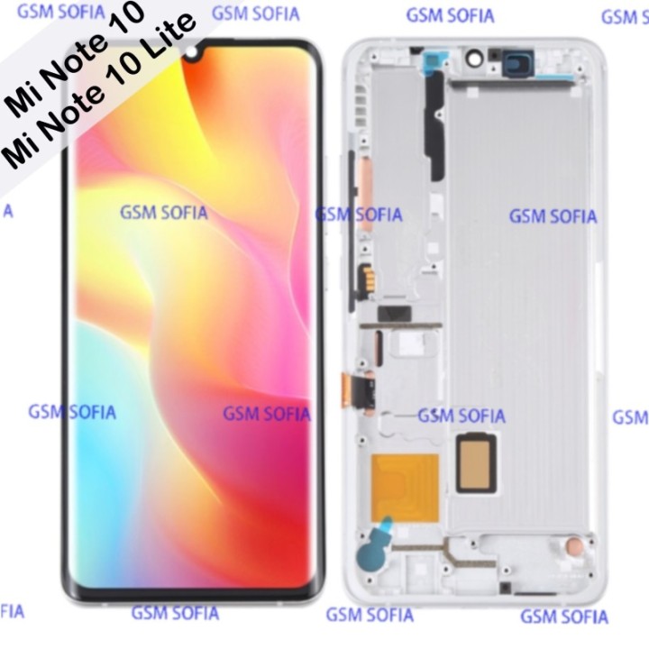 Pantalla completo Ori con Marco para Xiaomi Mi note 10 lite / mi note 10 / mi note 10 pro - Plata