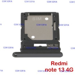 Bandeja Sim Duo + Micro SD Para Redmi Note 13 4G - Negro