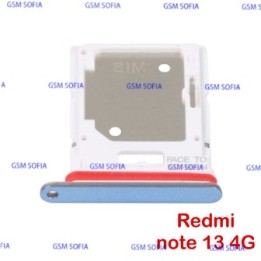 Bandeja Sim Duo + Micro SD Para Redmi Note 13 4G - Azul