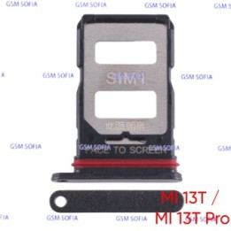 Bandeja Sim Duo + Micro SD Para Mi 13T / Mi 13T Pro - Negro