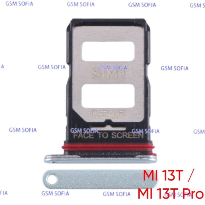Bandeja Sim Duo + Micro SD Para Mi 13T / Mi 13T Pro - Azul