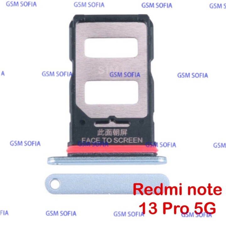 Bandeja Sim Duo + Micro SD Para Redmi Note 13 Pro 5G - Azul