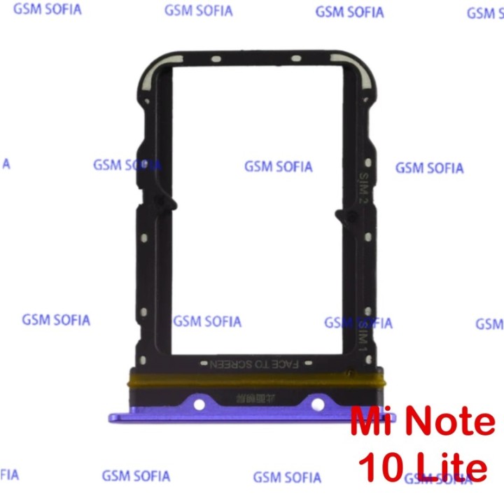 Bandeja Sim Micro SD Para Xiaomi Mi Note 10 Lite / Mi Note 10 / Mi Note 10 Pro - Morada