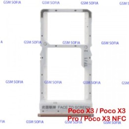 Bandeja Sim + Micro SD Para Poco X3 / Poco X3 Pro / Poco X3 NFC - Oro Rosado