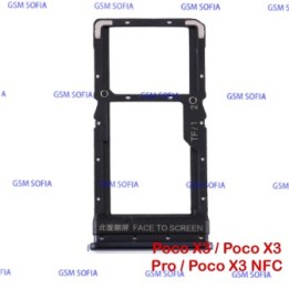 Bandeja Sim + Micro SD Para Poco X3 / Poco X3 Pro / Poco X3 NFC - Negro
