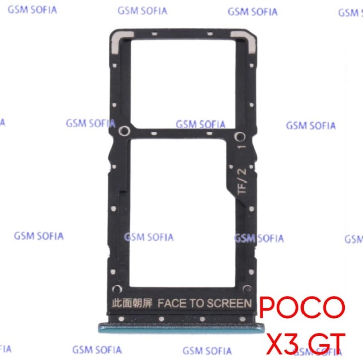 Bandeja Sim + Micro SD Para Redmi Note 10 Pro 5G / Poco X3 GT - Azul
