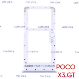 Bandeja Sim + Micro SD Para Redmi Note 10 Pro 5G / Poco X3 GT - Plata