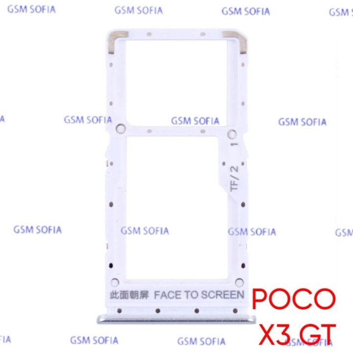 Bandeja Sim + Micro SD Para Redmi Note 10 Pro 5G / Poco X3 GT - Plata