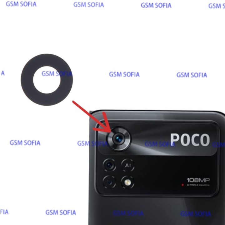 Lente trasera Para Poco X4 Pro 5G