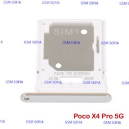 Bandeja sim Para Redmi Note 11 Pro 4G / Redmi Note 11 Pro 5G / Poco X4 Pro 5G / Redmi Note 12 Pro 4G - Plata