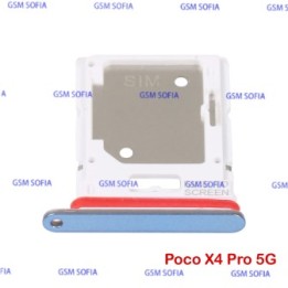 Bandeja sim Para Redmi Note 11 Pro 4G / Redmi Note 11 Pro 5G / Poco X4 Pro 5G / Redmi Note 12 Pro 4G - Azul