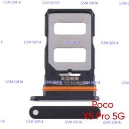 Bandeja Sim + SD Para Redmi Note 12 Pro 5G / Poco X5 Pro 5G - NEGRO