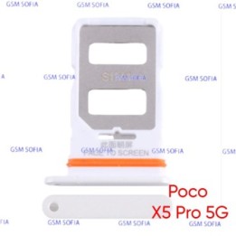 Bandeja Sim + SD Para Redmi Note 12 Pro 5G / Poco X5 Pro 5G - Blanco