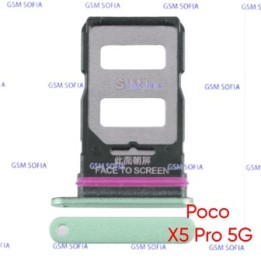 Bandeja Sim + SD Para Redmi Note 12 Pro 5G / Poco X5 Pro 5G - Verde